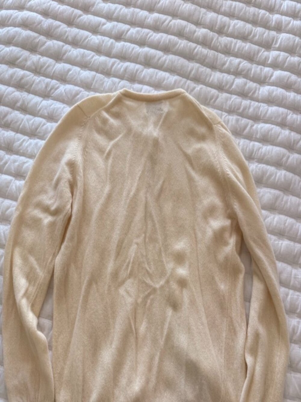 Vintage Forsyth Scotland 100% Cashmere Cardigan Ivory Cream